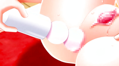 She spreads her legs and plays with her tiny holes