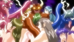 Hundreds of monsters attack sexy female cuties