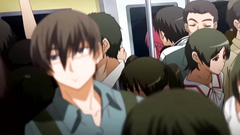 Sexy schoolgirl in shirt skirt gets jizzed in public