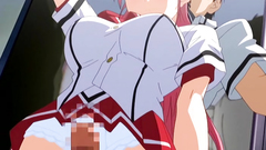 Sexy schoolgirl in shirt skirt gets jizzed in public