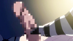 Sexy girl with long legs plays with big cock