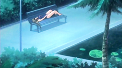 Handsome sexually addicted teen masturbates in park