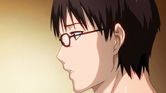 Sexy hentai chick with purple hair in gangbang