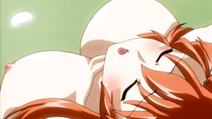 Gangbang for a hot redhaired busty maid girl