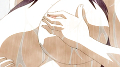 Adorable brunette girl with large massive tits alone in the shower