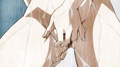 Adorable brunette girl with large massive tits alone in the shower