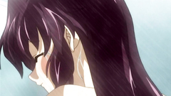 Adorable brunette girl with large massive tits alone in the shower