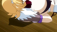 Young blonde maid with big tits sedcued by master for fuck