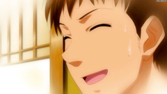 Hot brunette girl with big tits takes cock in mouth