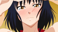 Hot brunette girl with big tits takes cock in mouth