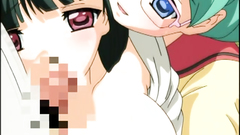 Pretty brunette maid takes big strong cock in her tiny mouth