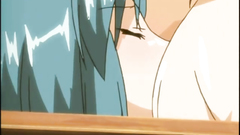 Three beautiful babes serve one lucky cock