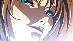 She spreads her long legs in black stockings