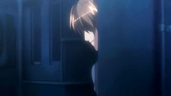 Pink-haired hentai cutie doggy-style fucked on her knees