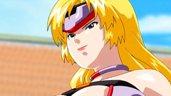 Busty blonde cartoon hero in xxx toon