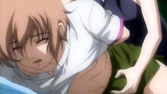 Redhead hentai teen in sexy lingerie rides dick