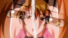 Forced blonde babe with glasses swallows huge dick