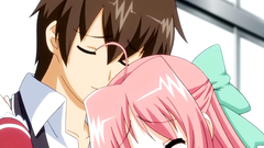 Hot pink-haired hentai schoolgirl drilled from behind