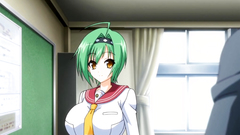 Sexy girl with giant boobs blows master's cock