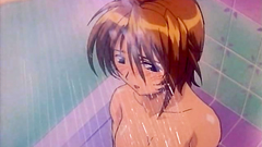 Petite hentai chick with small boobs and green hair