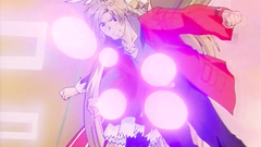 Petite hentai chick with small boobs and green hair