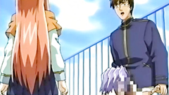 Redhead teen watches her friend blows dick