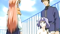 Redhead teen watches her friend blows dick