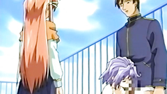 Redhead teen watches her friend blows dick