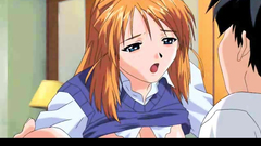 Redhead schoolgirl swallows fat dick in porn toon