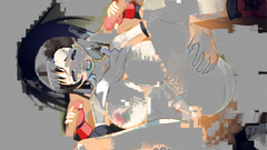 Many hard cocks for a busty brunette babe