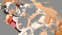 Many hard cocks for a busty brunette babe