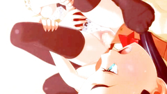 Sweet and adorable cuties in hentai cartoon