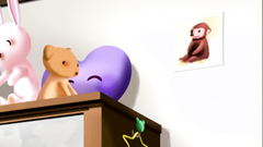 Hot brunette babe in classy lingerie in porn toon