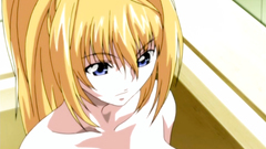 Her tiny shaved pussy filled with warm and sticky cum