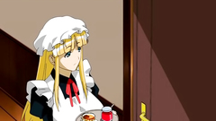 Busty blonde maid is ready to serve her horny boss