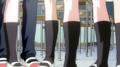 Hot school futanari fuck and cock-jerking