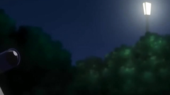 Nerdy-looking bitch sucks cock on her knees