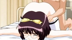 Innocent schoolgirl doggy-styled from behind