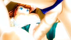 Futanari fuck - she gets drilled by the huge dick