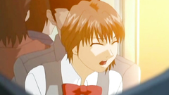 Short-haired cutie gets groped in the train