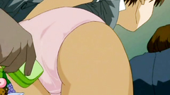 Short-haired cutie gets groped in the train