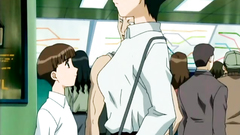 So young and pretty girl in pulic hentai cartoon