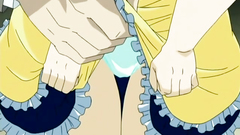 Busty brunette hentai girl abused in the train