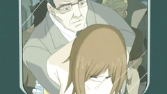 Busty brunette hentai girl abused in the train