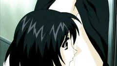 She goes down on her knees and licks woman's ass