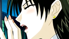 She goes down on her knees and licks woman's ass