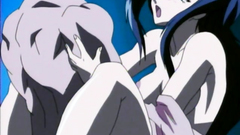 Long-haired brunette gets powerful orgasm