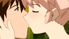 Nude sex babe kisses her lover in his lips