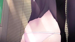 Beautiful brunette girl with nice tits fucked very deep in her pussy