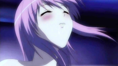 Hot babe with large breasts rides hard cock